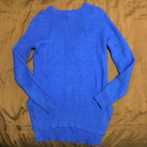 Crew neck tunic sweater